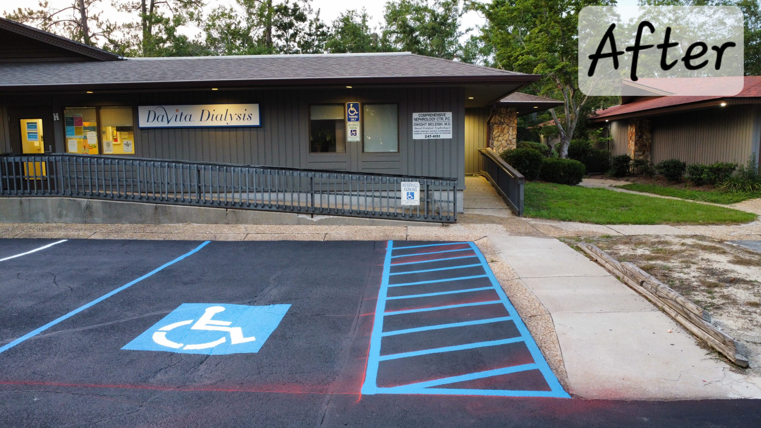 ADA compliant parking lot striping