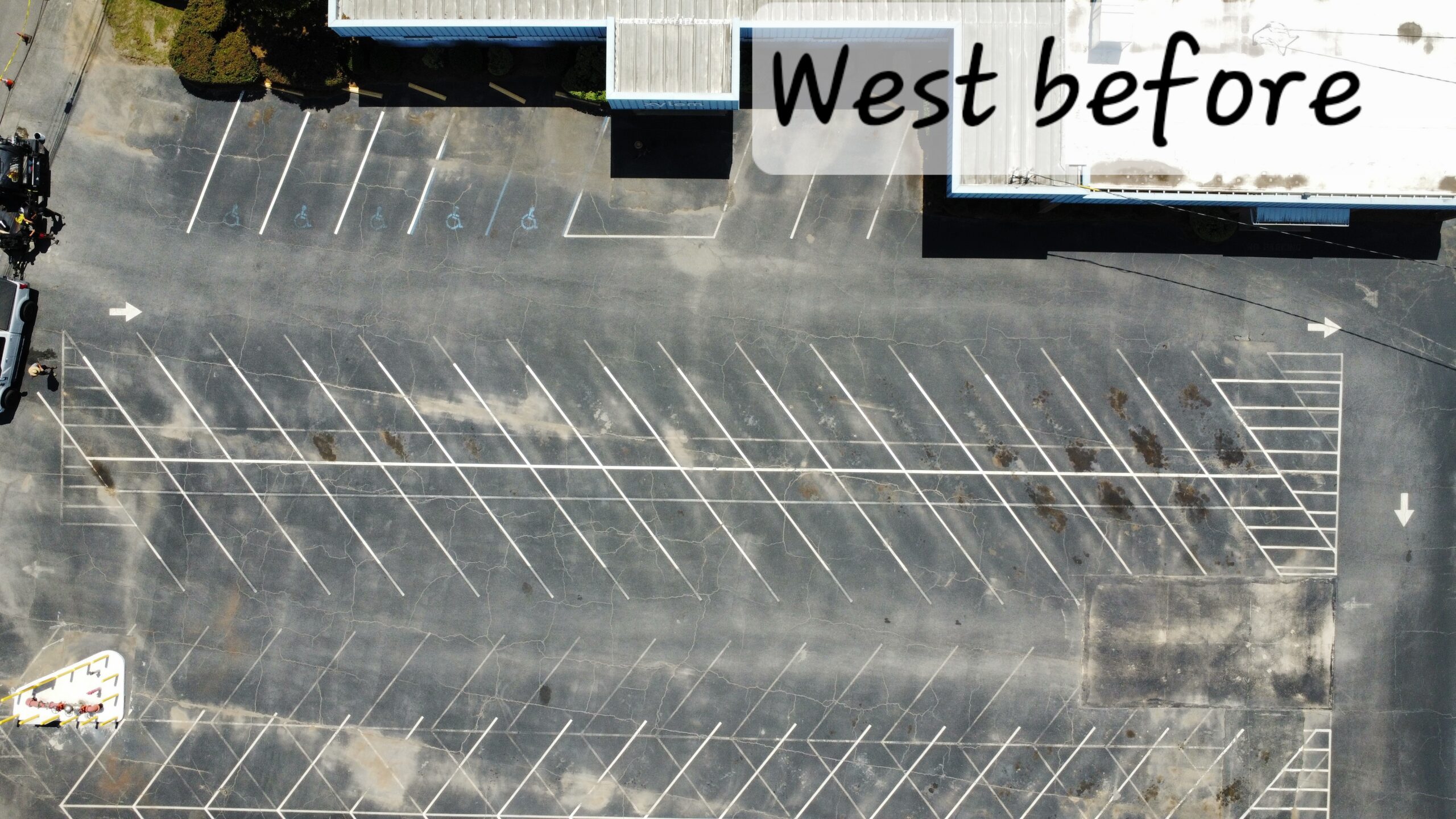 West Lot - ADA Spaces - Front Rows before